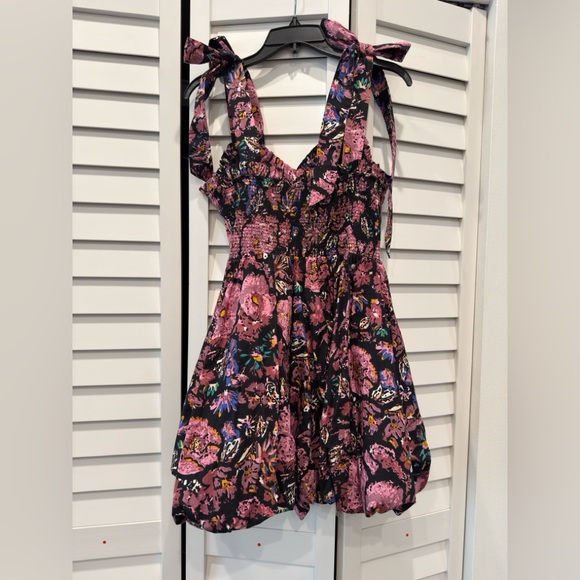 Cleobella Madeline Floral Mini Bubble Hem Dress Medium Like New - Picture 5 of 8